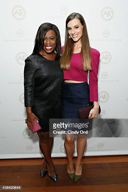 Actress Uzo Aduba and fashion designer Ariana Rockefeller attend the opening reception to celebrate Ariana Rockefeller Fall/Winter 2014 collection at...