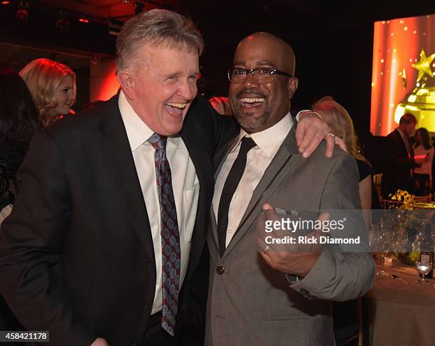 Singer-songwriter Bill Anderson and Darius Rucker attend the BMI 2014 Country Awards at BMI on November 4, 2014 in Nashville, Tennessee.