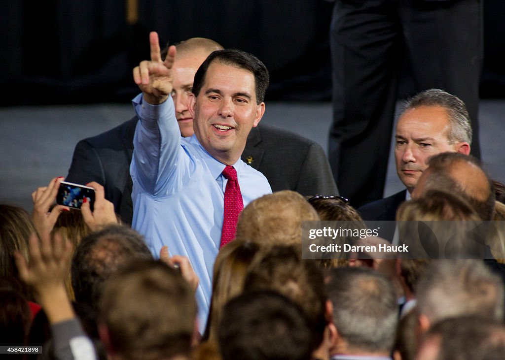 Gov. Scott Walker Attends Election Night Rally In Milwaukee
