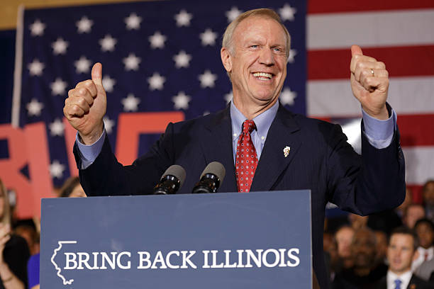 IL: Gubernatorial Candidate Bruce Rauner Attends Election Night Gathering In Chicago