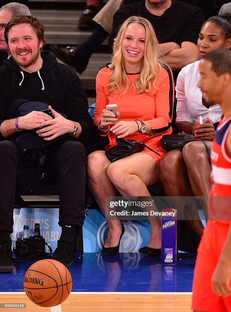 Celebrities Attend Washington Wizards Vs New York Knicks Game - November 4, 2014