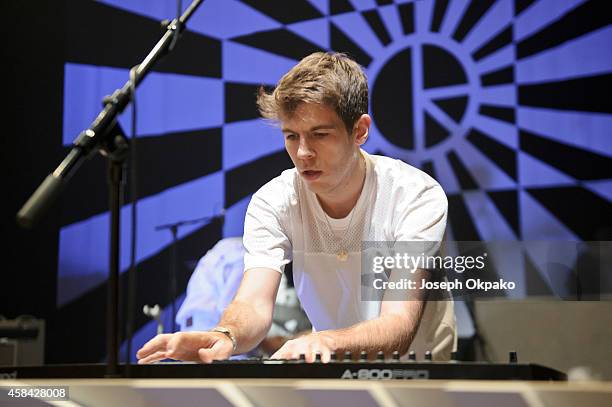 Jamie Righton of The Klaxons performs at O2 Shepherd's Bush Empire on November 4, 2014 in London, England.