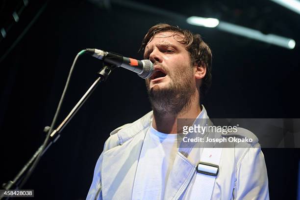 Jamie Reynolds of The Klaxons performs at O2 Shepherd's Bush Empire on November 4, 2014 in London, England.