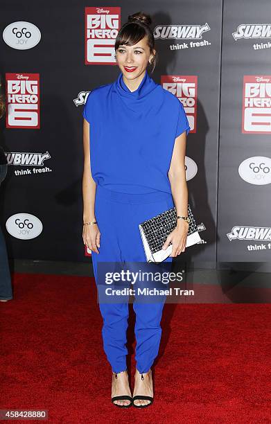 Rashida Jones arrives at the Los Angeles premiere of "Big Hero 6" held at the El Capitan Theatre on November 4, 2014 in Hollywood, California.