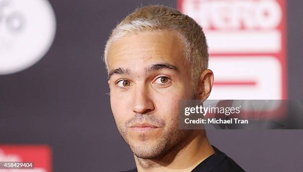 Pete Wentz of Fall Out Boy arrives at the Los Angeles premiere of "Big Hero 6" held at the El Capitan Theatre on November 4, 2014 in Hollywood,...