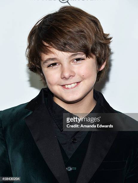 Actor Max Charles arrives at the Hallmark Channel's Holiday Christmas world premiere screening of "Northpole" at La Piazza Restaurant on November 4,...