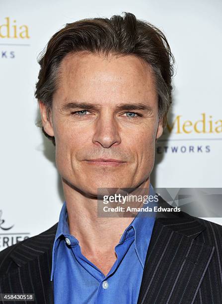 Actor Dylan Neal arrives at the Hallmark Channel's Holiday Christmas world premiere screening of "Northpole" at La Piazza Restaurant on November 4,...