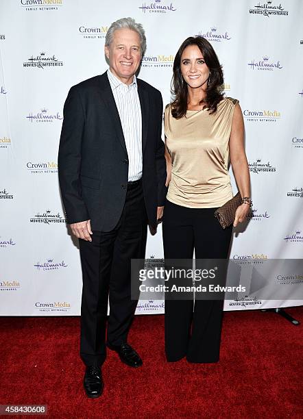 Actor Bruce Boxleitner and Verena King arrive at the Hallmark Channel's Holiday Christmas world premiere screening of "Northpole" at La Piazza...
