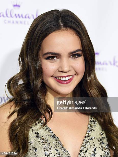 Actress Bailee Madison arrives at the Hallmark Channel's Holiday Christmas world premiere screening of "Northpole" at La Piazza Restaurant on...