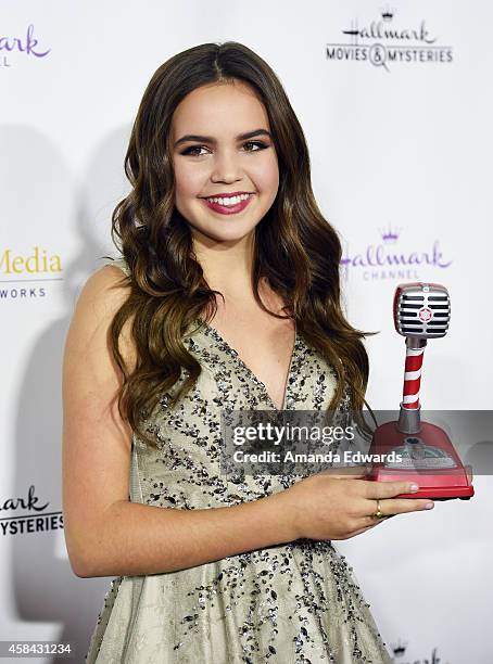 Actress Bailee Madison arrives at the Hallmark Channel's Holiday Christmas world premiere screening of "Northpole" at La Piazza Restaurant on...