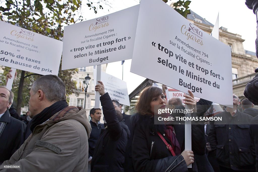 FRANCE-TOBACCONISTS-PROTEST