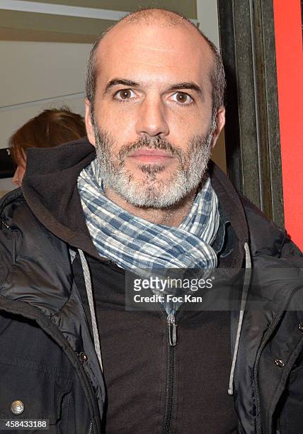 Actor Romain Ogerau attends 'Pour Vos Yeux Bleus' Short Movie Screening At Cinema Champs Elysee Lincoln on November 4, 2014 in Paris, France.