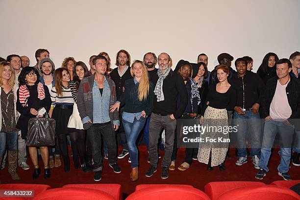 General view of atmosphere during 'Pour Vos Yeux Bleus' Short Movie Screening At Cinema Champs Elysee Lincoln on November 4, 2014 in Paris, France.