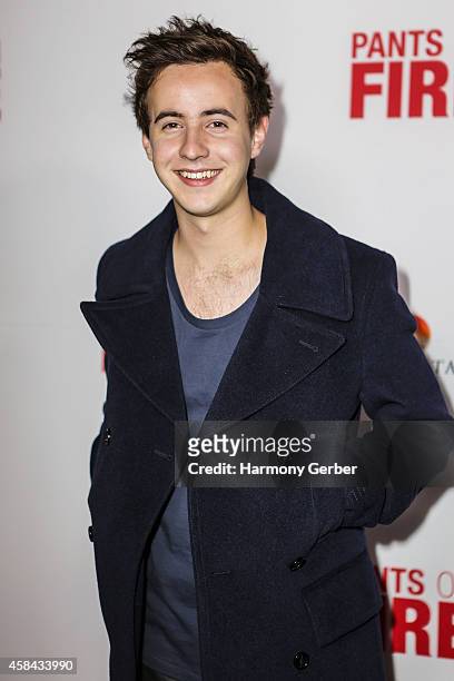 Nicholas Coombe arrives to the Disney XD "Pants On Fire" premiere on November 4, 2014 in Hollywood, California.