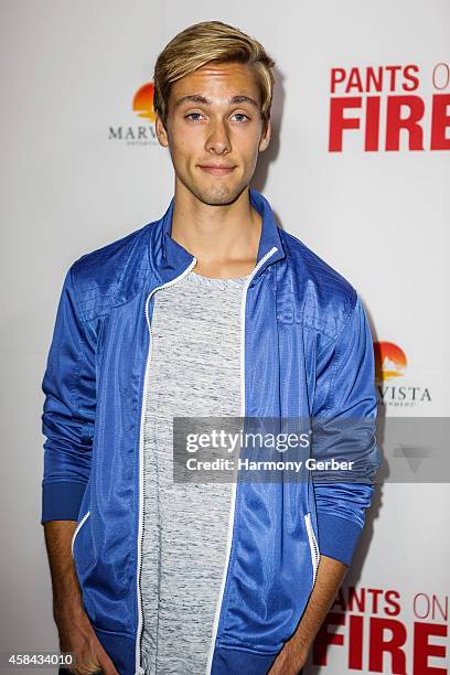 Vincent Sandoval arrives to the Disney XD "Pants On Fire" premiere on November 4, 2014 in Hollywood, California.