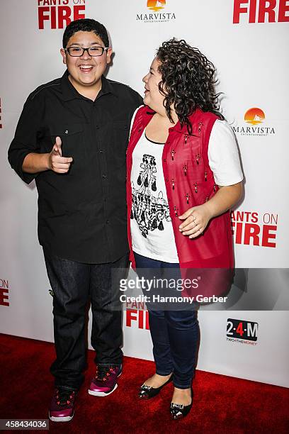 Rico Rodriguez arrives to the Disney XD "Pants On Fire" premiere on November 4, 2014 in Hollywood, California.