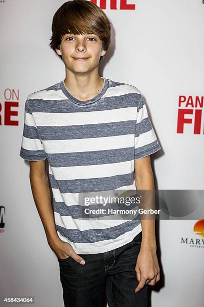 Corey Fogelmanis arrives to the Disney XD "Pants On Fire" premiere on November 4, 2014 in Hollywood, California.