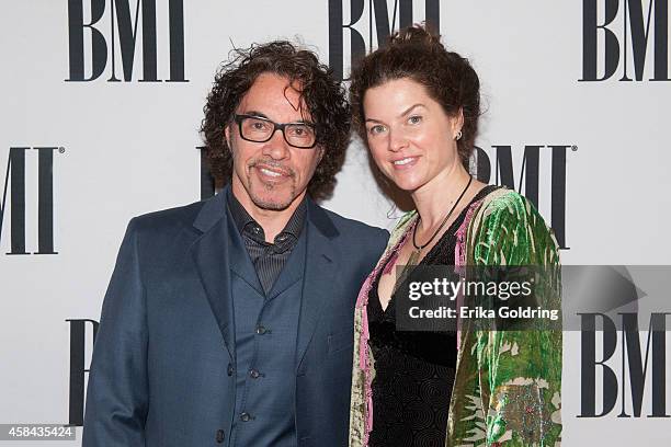 John Oates and Aimee Oates attends the 62nd annual BMI Country awards on November 4, 2014 in Nashville, Tennessee.