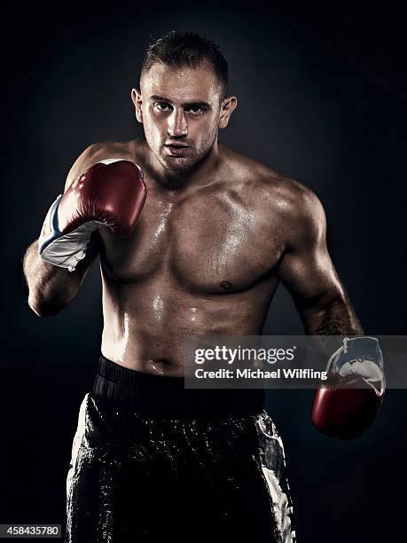 Professional heavyweight boxer Francesco Pianeta is photographed on August 5, 2014 in Munich, Germany.