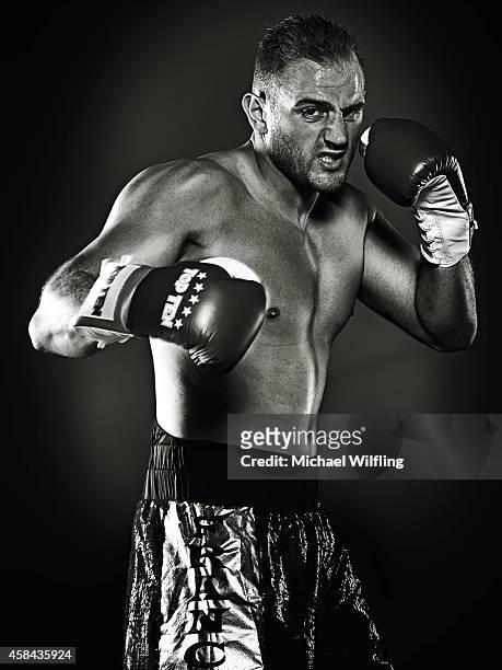 Professional heavyweight boxer Francesco Pianeta is photographed on August 5, 2014 in Munich, Germany.