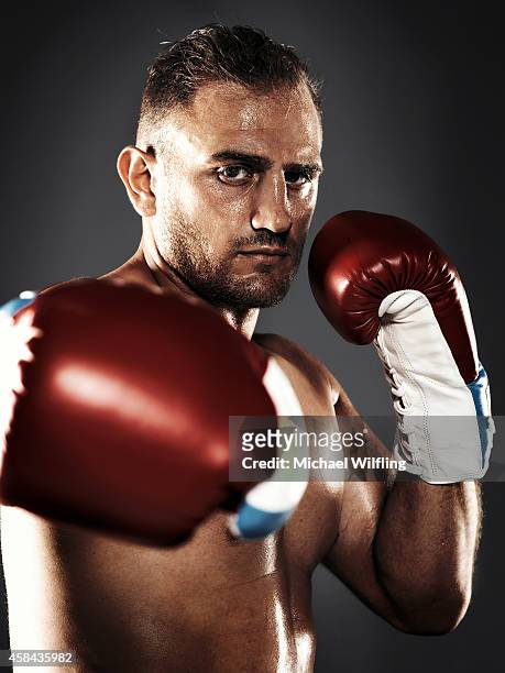 Professional heavyweight boxer Francesco Pianeta is photographed on August 5, 2014 in Munich, Germany.