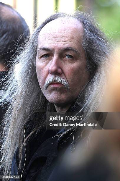 Uli Jon Roth attends the funeral of Jack Bruce at Golders Green Crematorium on November 5, 2014 in London, England.