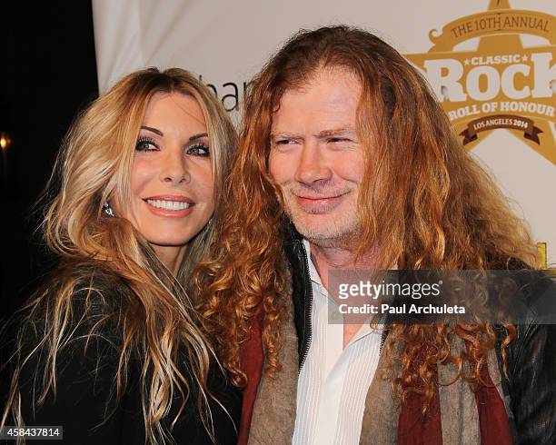 Recording Artist Dave Mustaine and his Wife Pamela Anne Casselberry attend the 10th Annual Classic Rock Awards: Classic Rock Roll Of Honour Award...