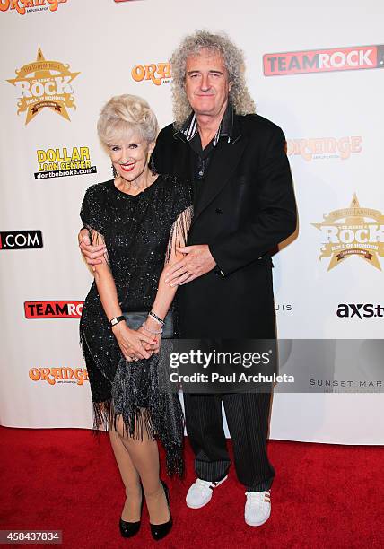 Recording Artist Brian May and his Wife Anita Dobson attend the 10th Annual Classic Rock Awards: Classic Rock Roll Of Honour Award Ceremony at Avalon...