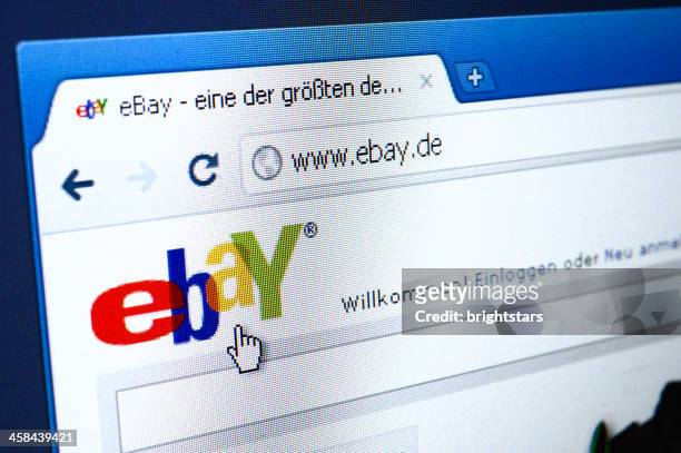 ebay alemania página web en el navegador - ebay fotografías e imágenes de stock