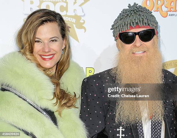 Gilligan Stillwater and musician Billy Gibbons attendd the Classic Rock And Roll Honour 2014 Award Ceremony at Avalon on November 4, 2014 in...