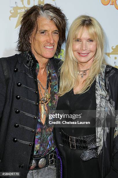 Musician Joe Perry and Billie Perry attend the Classic Rock And Roll Honour 2014 Award Ceremony at Avalon on November 4, 2014 in Hollywood,...