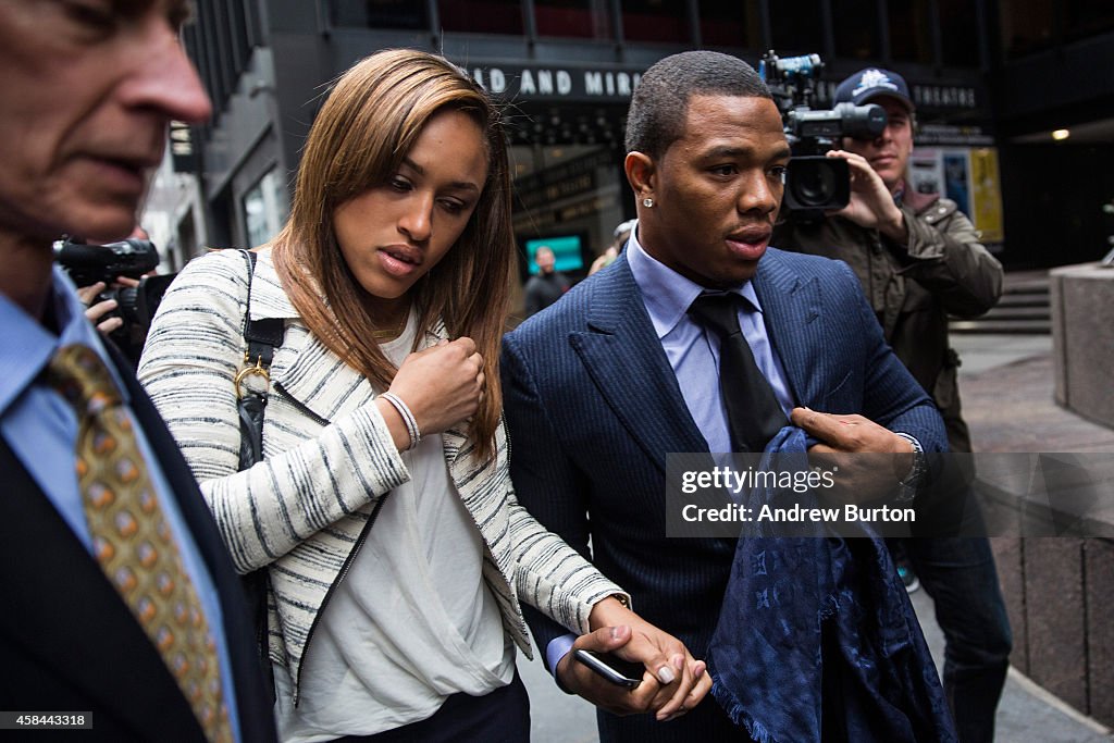 Suspended Baltimore Ravens Ray Rice Attends Appeals Hearing In New York