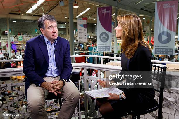 Jonathan Klein, Co-Founder and CEO of Getty Images is interviewed by Deirdre Bolton for Fox Business News at the 2014 Web Summit on November 5, 2014...