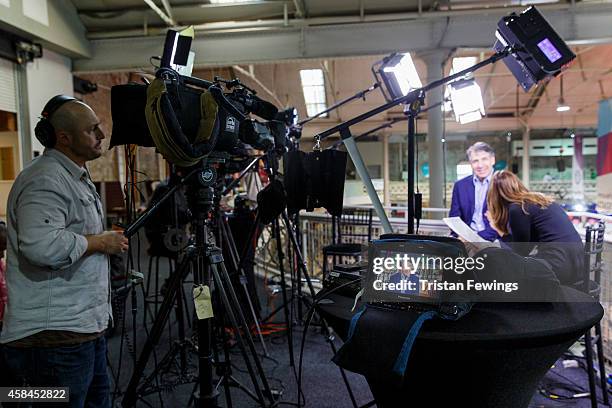 Jonathan Klein, Co-Founder and CEO of Getty Images is interviewed by Deirdre Bolton for Fox Business News at the 2014 Web Summit on November 5, 2014...