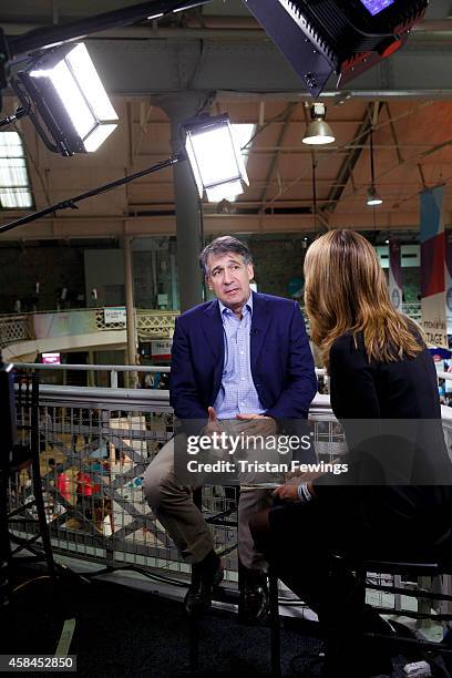 Jonathan Klein, Co-Founder and CEO of Getty Images is interviewed by Deirdre Bolton for Fox Business News at the 2014 Web Summit on November 5, 2014...