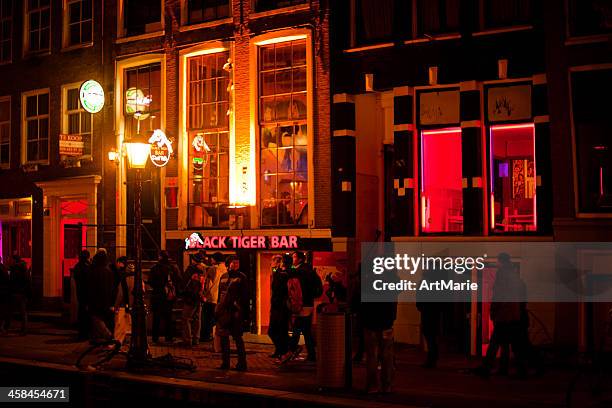 red light district - amsterdam-red-light-district-photos stockfoto's en -beelden
