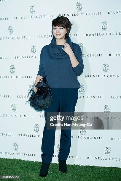 South Korean actress Kim Hye-Soo attends the flagship store opening of "Brunello Cucinelli" on November 5, 2014 in Seoul, South Korea.