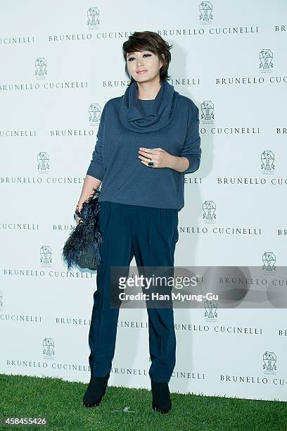 South Korean actress Kim Hye-Soo attends the flagship store opening of "Brunello Cucinelli" on November 5, 2014 in Seoul, South Korea.