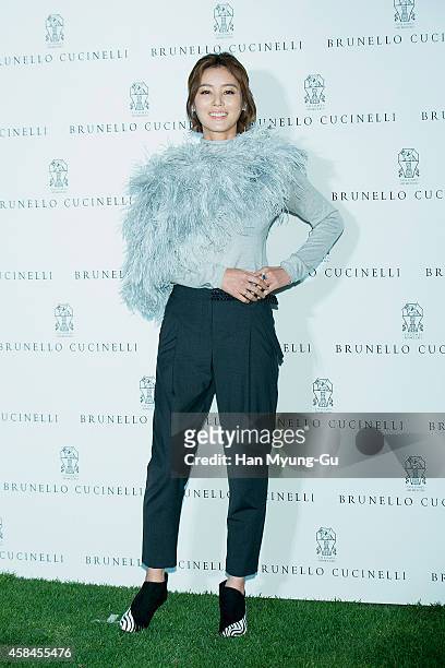 South Korean actress Kim Sung-Ryung attends the flagship store opening of "Brunello Cucinelli" on November 5, 2014 in Seoul, South Korea.