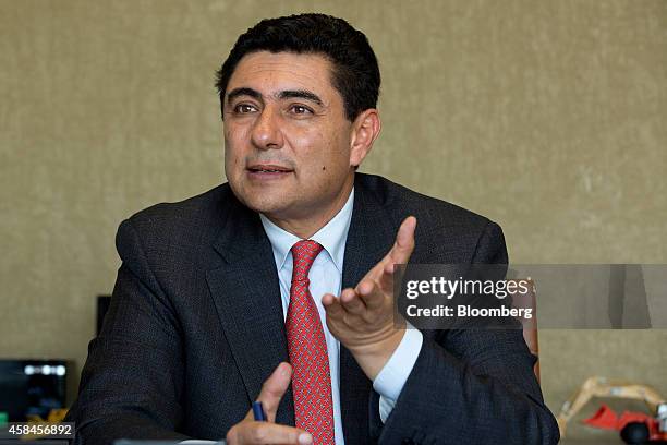 Tomas Iturriaga Hidalgo, regional vice president for Mexico at Goldcorp Inc., speaks during an interview in Mexico City, Mexico, on Tuesday, Nov. 4,...