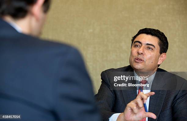 Tomas Iturriaga Hidalgo, regional vice president for Mexico at Goldcorp Inc., speaks during an interview in Mexico City, Mexico, on Tuesday, Nov. 4,...