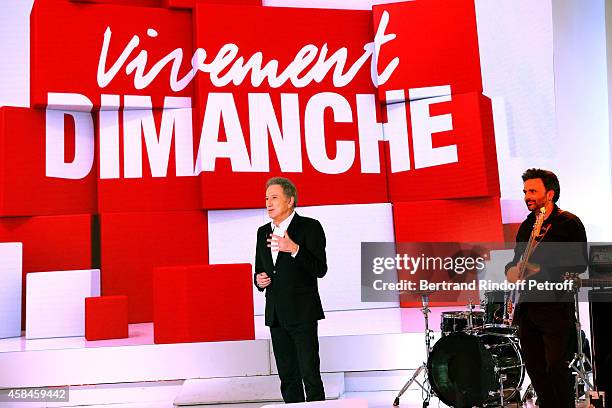 Host Michel Drucker presents the 'Vivement Dimanche' French TV Show at Pavillon Gabriel on November 5, 2014 in Paris, France.