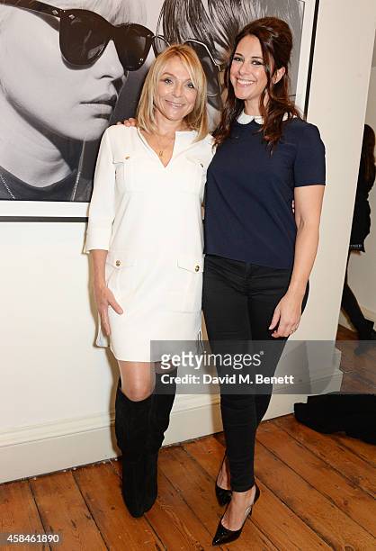 Helen Fielding and Belinda Stewart-Wilson attend the private view of "Chris Stein/Negative: Me, Blondie and the Advent of Punk" at Somerset House on...