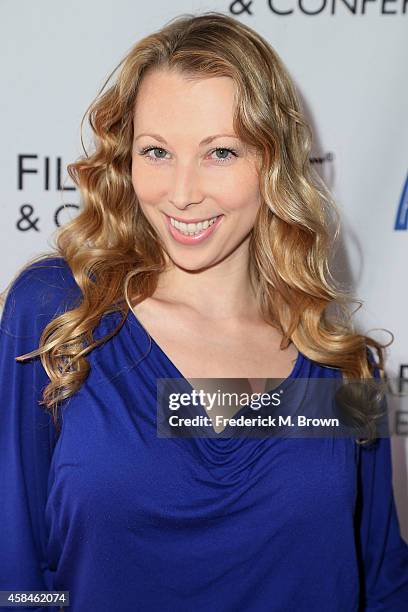 Actress Jennifer Day of Jennifer Day TV and Film attends The 2014 American Film Market at the Loews Santa Monica Beach Hotel on November 5, 2014 in...