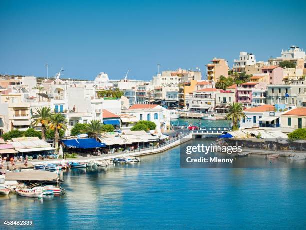 iglesia de agios nikolaos creta, grecia isla - iglesia de agios nikolaos fotografías e imágenes de stock