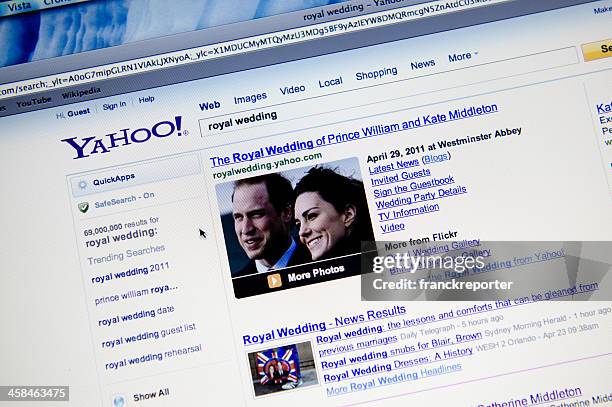 casamento real resultar em yahoo.com mecanismo de pesquisa - yahoo! marca comercial - fotografias e filmes do acervo