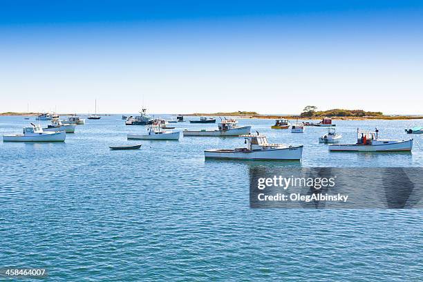 fishing boats in kennebunkport, maine. - kennebunkport stock pictures, royalty-free photos & images