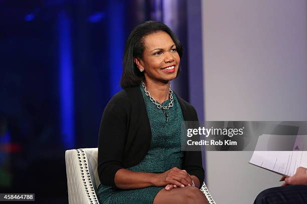 Condoleezza Rice visits "FOX And Friends" at FOX Studios on November 5, 2014 in New York City.