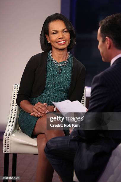 Condoleezza Rice visits "FOX And Friends" at FOX Studios on November 5, 2014 in New York City.