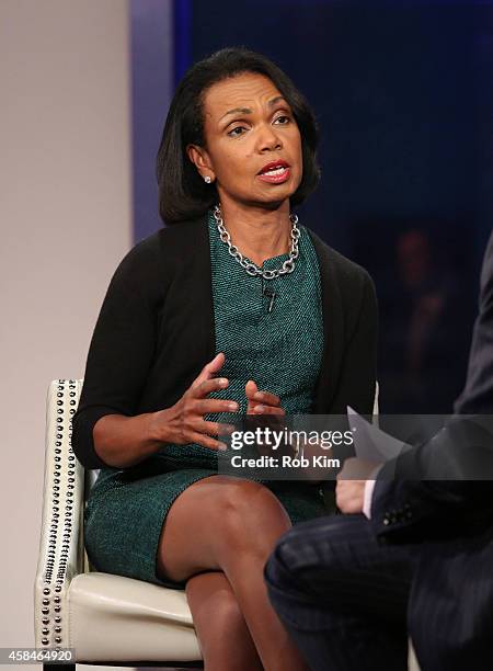 Condoleezza Rice visits "FOX And Friends" at FOX Studios on November 5, 2014 in New York City.